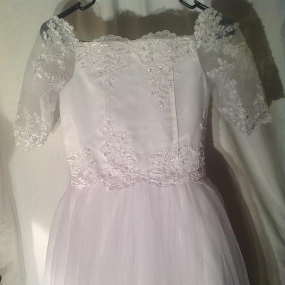 Girls White Formal Dress